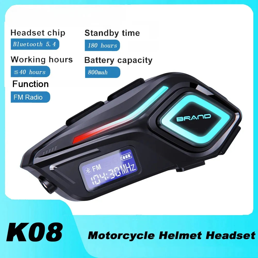 Micrófono + Auricular Bluetooth K08 para Casco