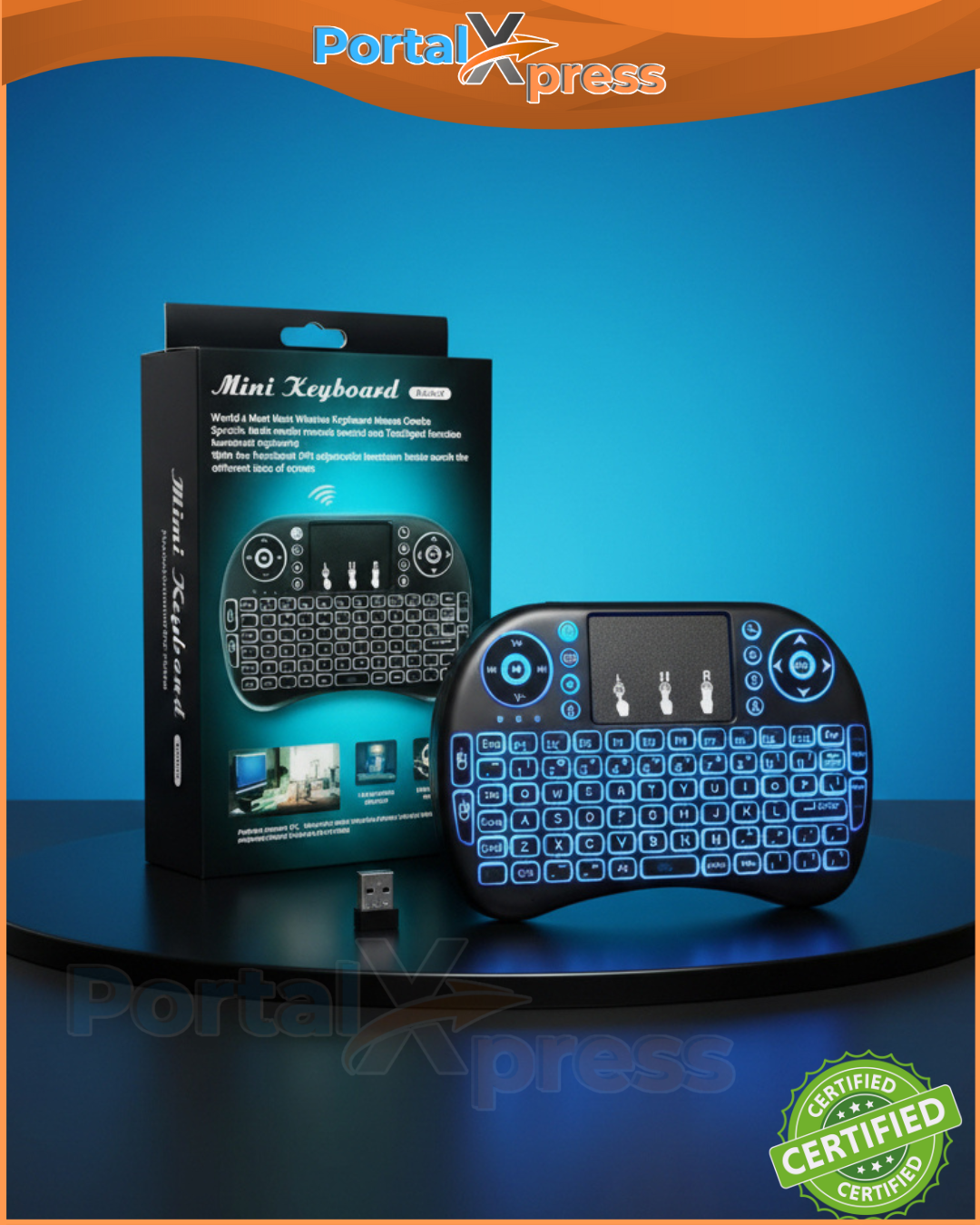 Teclado + Mouse Retroiluminado Mini para Smart TV