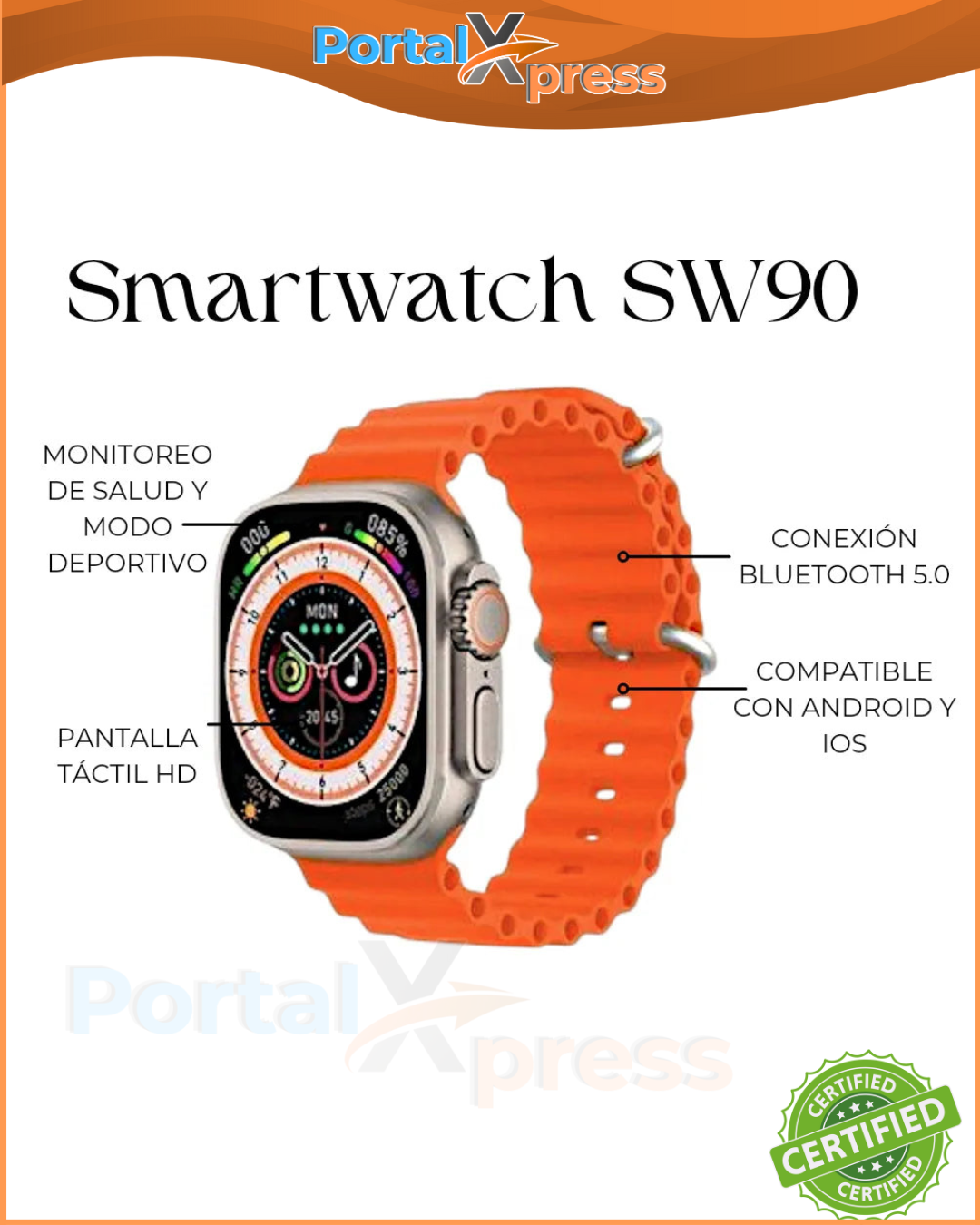 Smartwatch 2.09 Resistente Agua